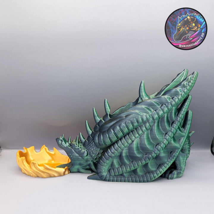 Fire Breathing Wyvern Dragon Dice Tower - Kekreations