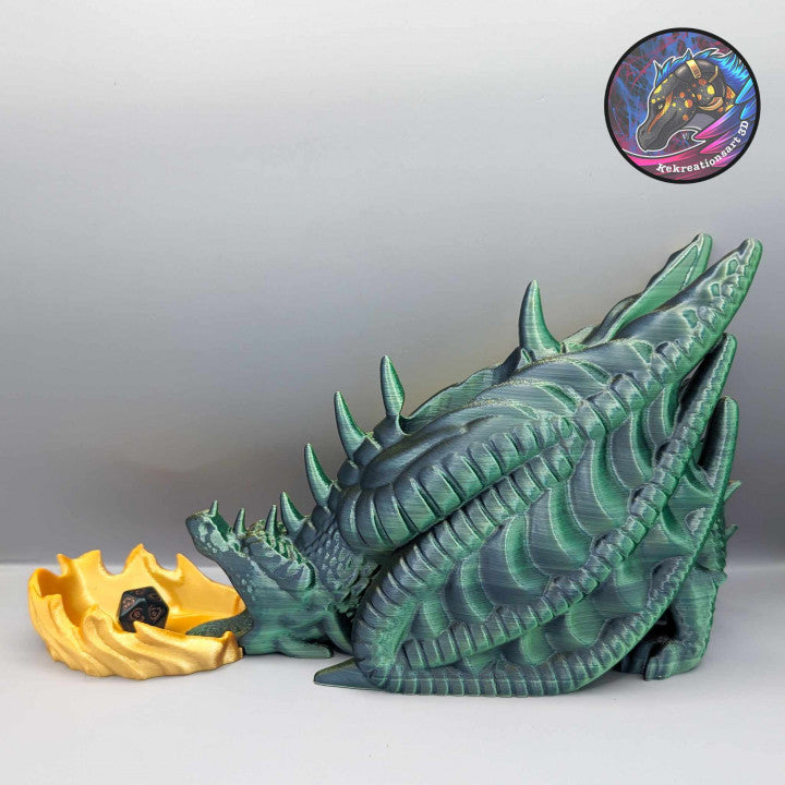 Fire Breathing Wyvern Dragon Dice Tower - Kekreations