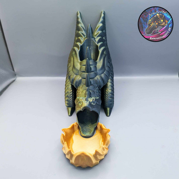 Fire Breathing Wyvern Dragon Dice Tower - Kekreations