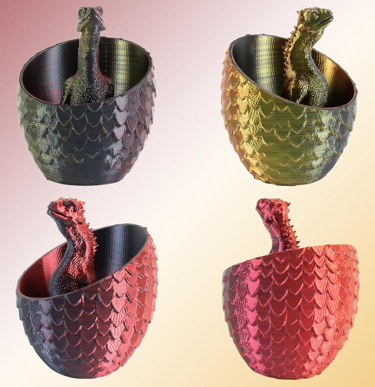 Mythical Crystal Dragon and Egg - Cinderwing3D