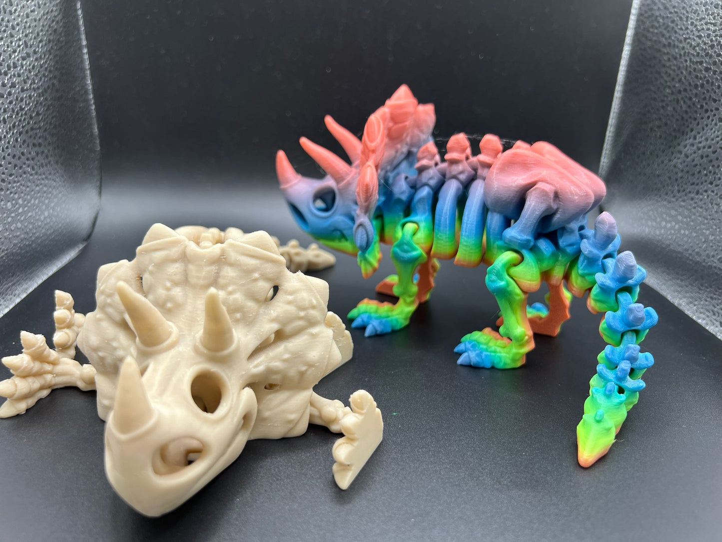 Articulated Fidget Skeleton Triceratops Dinosaur - Perfect for Collecting and Display - Flexi Factory