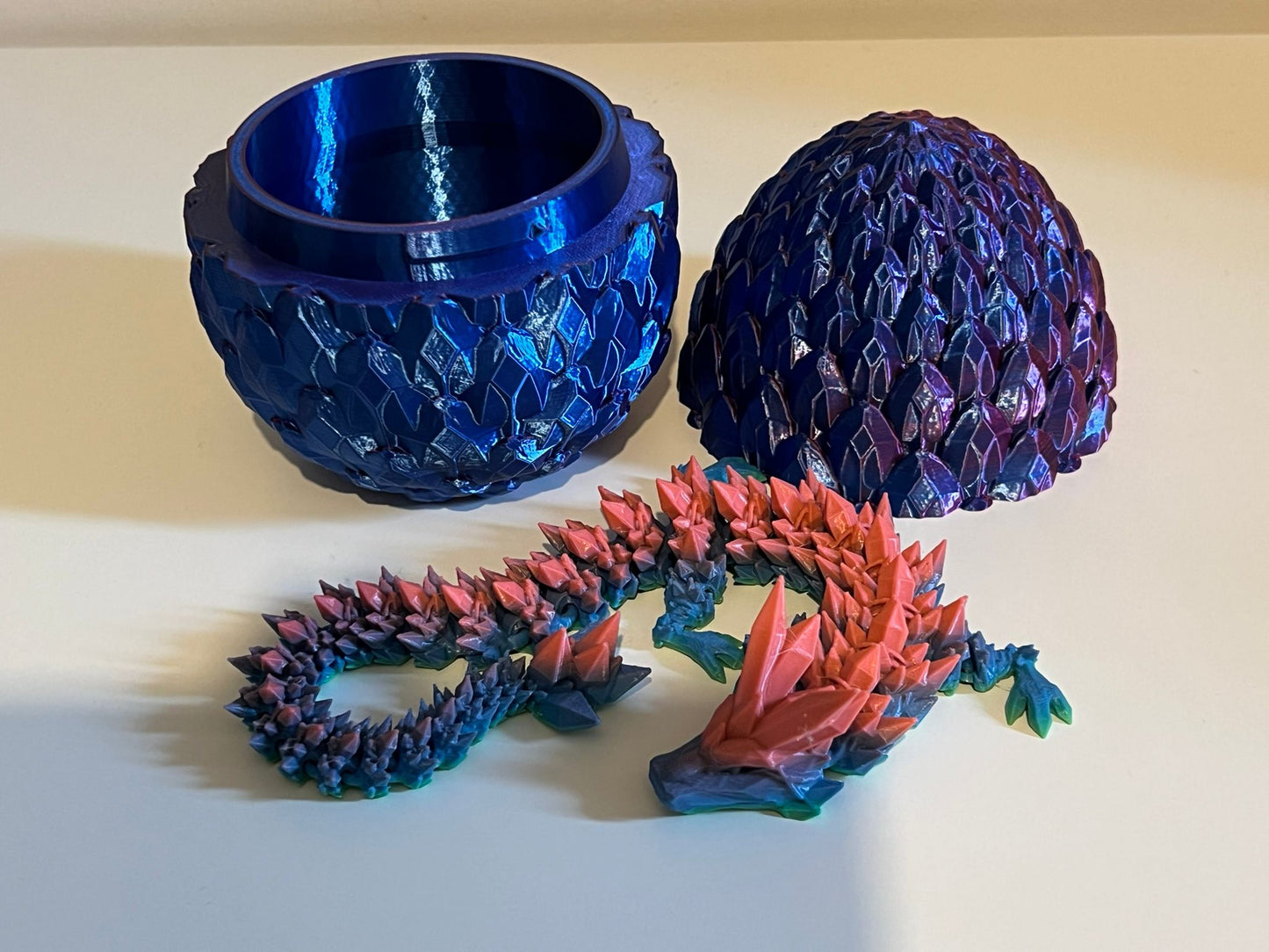 Mythical Crystal Dragon and Egg - Cinderwing3D