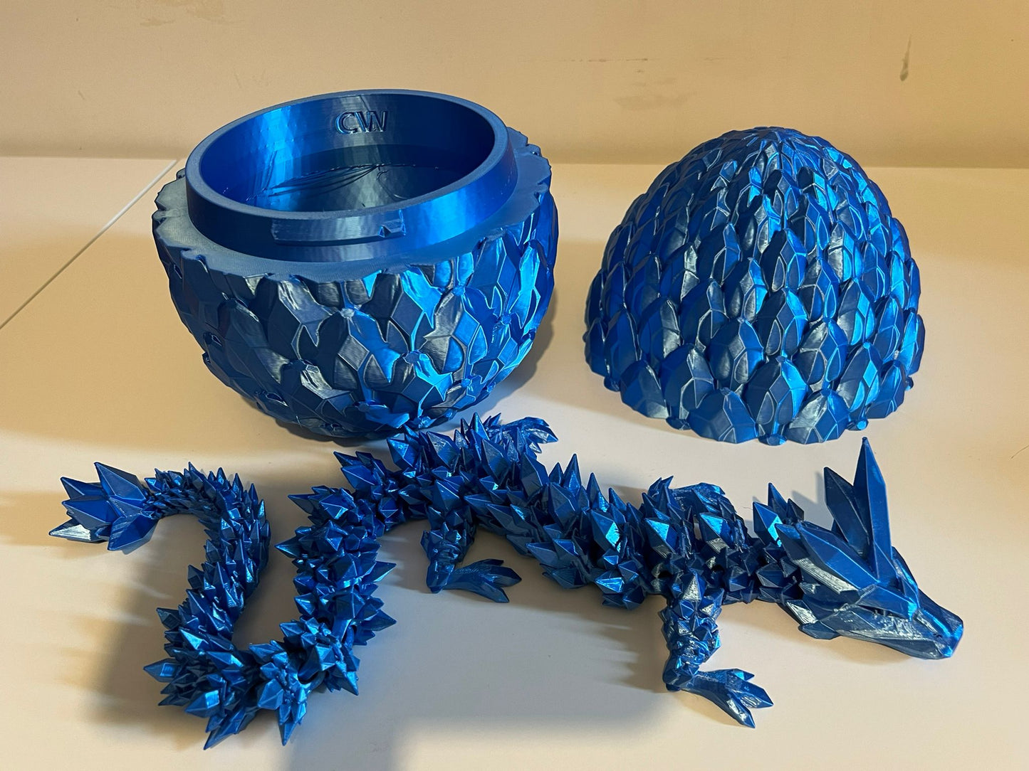 Mythical Crystal Dragon and Egg - Cinderwing3D