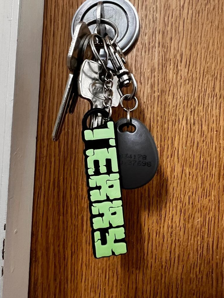 Custom Minecraft Inspired Keyring