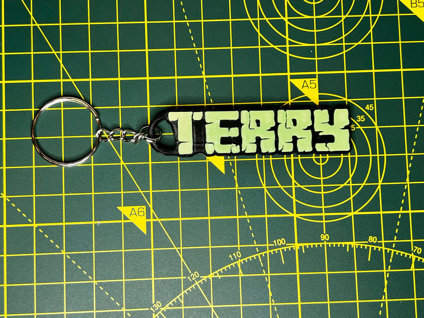 Custom Minecraft Inspired Keyring