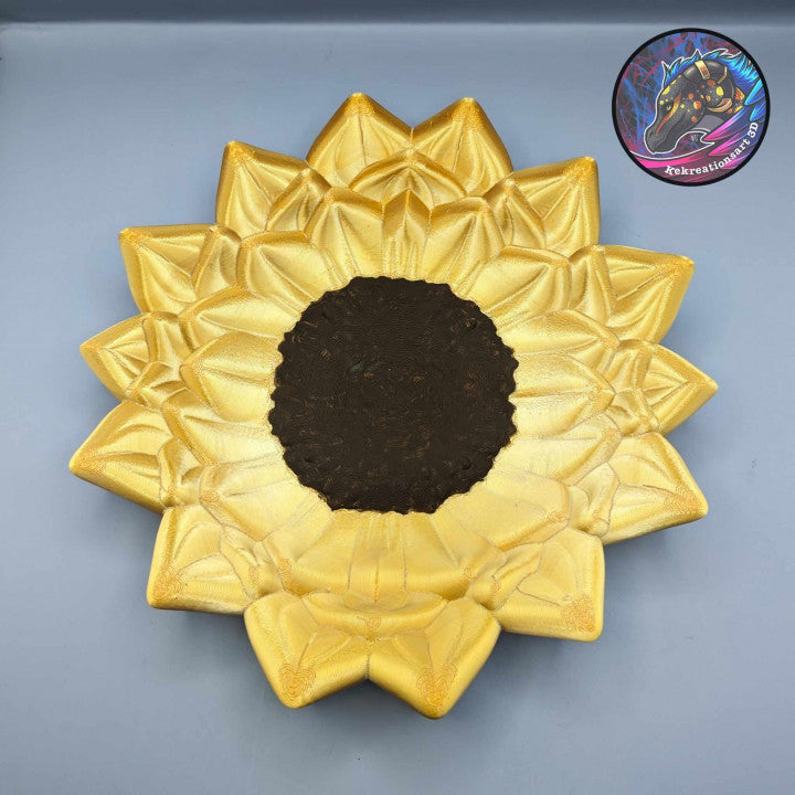 Sunflower Trinket Ring Dish / Key Tray - Kekreations