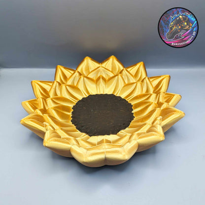 Sunflower Trinket Ring Dish / Key Tray - Kekreations