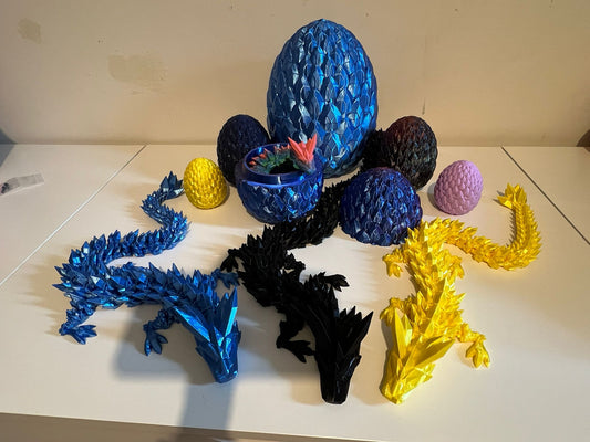 Mythical Crystal Dragon and Egg - Cinderwing3D