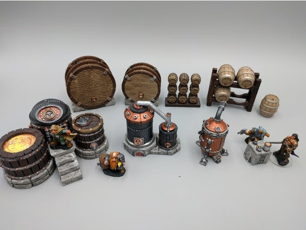 Fermentation Casks - Dwarven AleWorks - 28mm