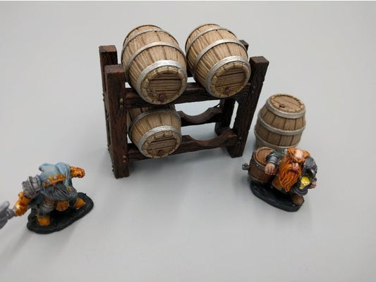 Large Cask Shelf - Dwarven AleWorks - 28mm