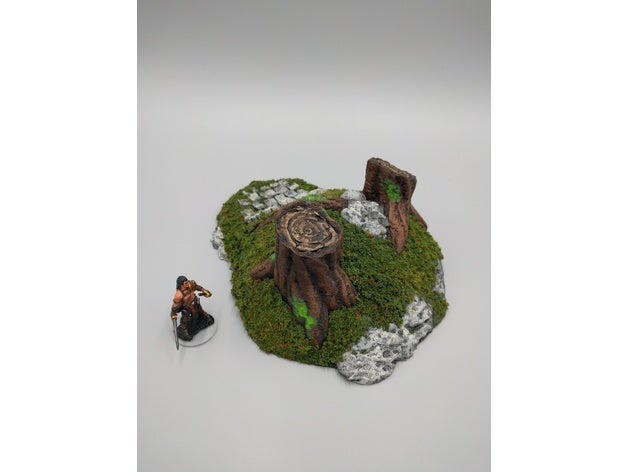 Forest Barrow Entrance 28mm scale - EC3D 3D Printed Miniature