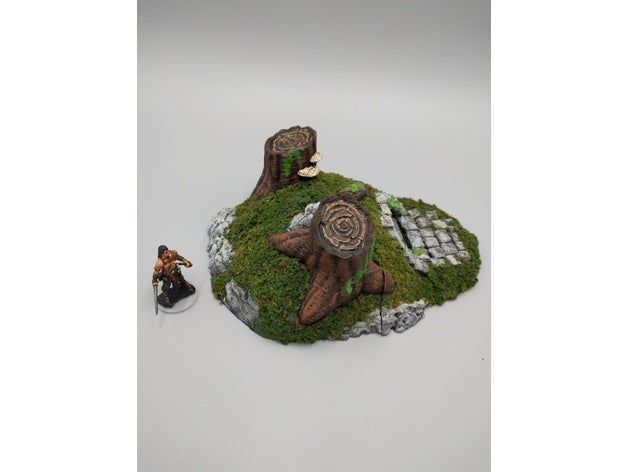 Forest Barrow Entrance 28mm scale - EC3D 3D Printed Miniature