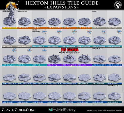 Wall Tiles - Hexton Hills Hex Map Tiles