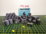Crates and Barrels - Storage Scatter Terrain - RPG Accessories