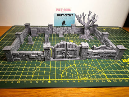 Graveyard Scene - Scenic DnD Terrain - Halloween Decoration