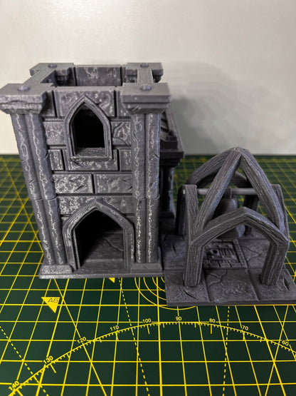 Church with Tower - Scenic DnD Terrain - Halloween Decoration