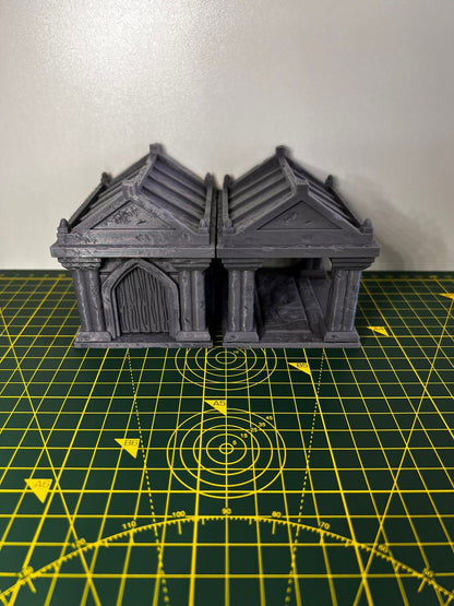 Mausoleum  - Scenic DnD Terrain - Halloween Decoration