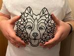 Geometric Border Collie Wall Art Decor - Geometric Pet Print - Dog Lover Gift Idea - Shepherd Dog