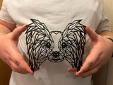 Geometric Papillion Wall Art Decor - Geometric Pet Print - Dog Lover Gift Idea - Toy Fox Terrier - Japanese Chin