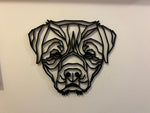 Geometric Rottweiler Wall Art Decor - Geometric Pet Print - Dog Lover Gift Idea - Doberman - Bull Mastiff
