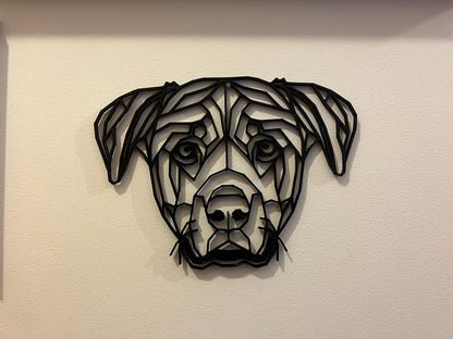 Geometric Rottweiler Wall Art Decor - Geometric Pet Print - Dog Lover Gift Idea - Doberman - Bull Mastiff