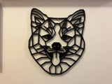 Geometric Shiba Inu Wall Art Decor - Geometric Pet Print - Dog Lover Gift Idea - Akita - Finnish Spitz - Samoyed - Elkhound