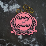 Baby on Board Charm! (round) - JCreateNZ - Car Charms