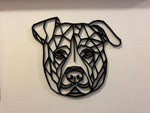 Geometric Staffordshire Bull Terrier Wall Art Decor - Geometric Pet Print - Dog Lover Gift Idea - Staff - Pitbull