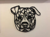 Personalised Geometric Staffordshire Bull Terrier Wall Art Decor - Geometric Pet Print - Dog Lover Gift Idea - Staff - Pitbull