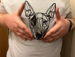 Geometric Bull Terrier Wall Art Decor - Geometric Pet Print - Dog Lover Gift Idea - Pitbull
