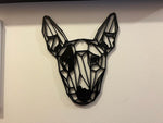 Geometric Bull Terrier Wall Art Decor - Geometric Pet Print - Dog Lover Gift Idea - Pitbull