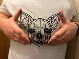 Geometric Chihuahua Wall Art Decor - Geometric Pet Print - Dog Lover Gift Idea