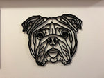 Geometric English Bulldog Wall Art Decor - Geometric Pet Print - Dog Lover Gift Idea - Bully