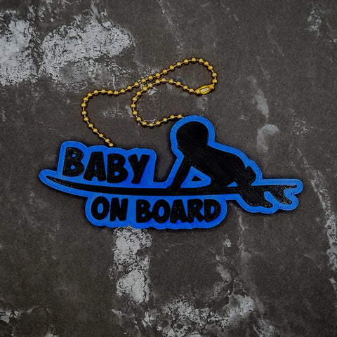 Baby on Board Surf Charm! - JCreateNZ - Car Charms