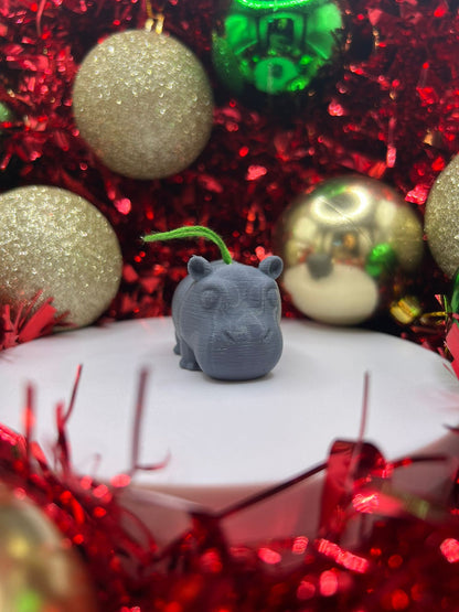 Hippopotamus Christmas Bauble - Christmas Ornament - Xmas Tree Bauble