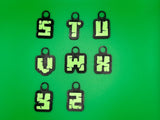 Custom Black and Green Name Keyring - Minecraft Gift