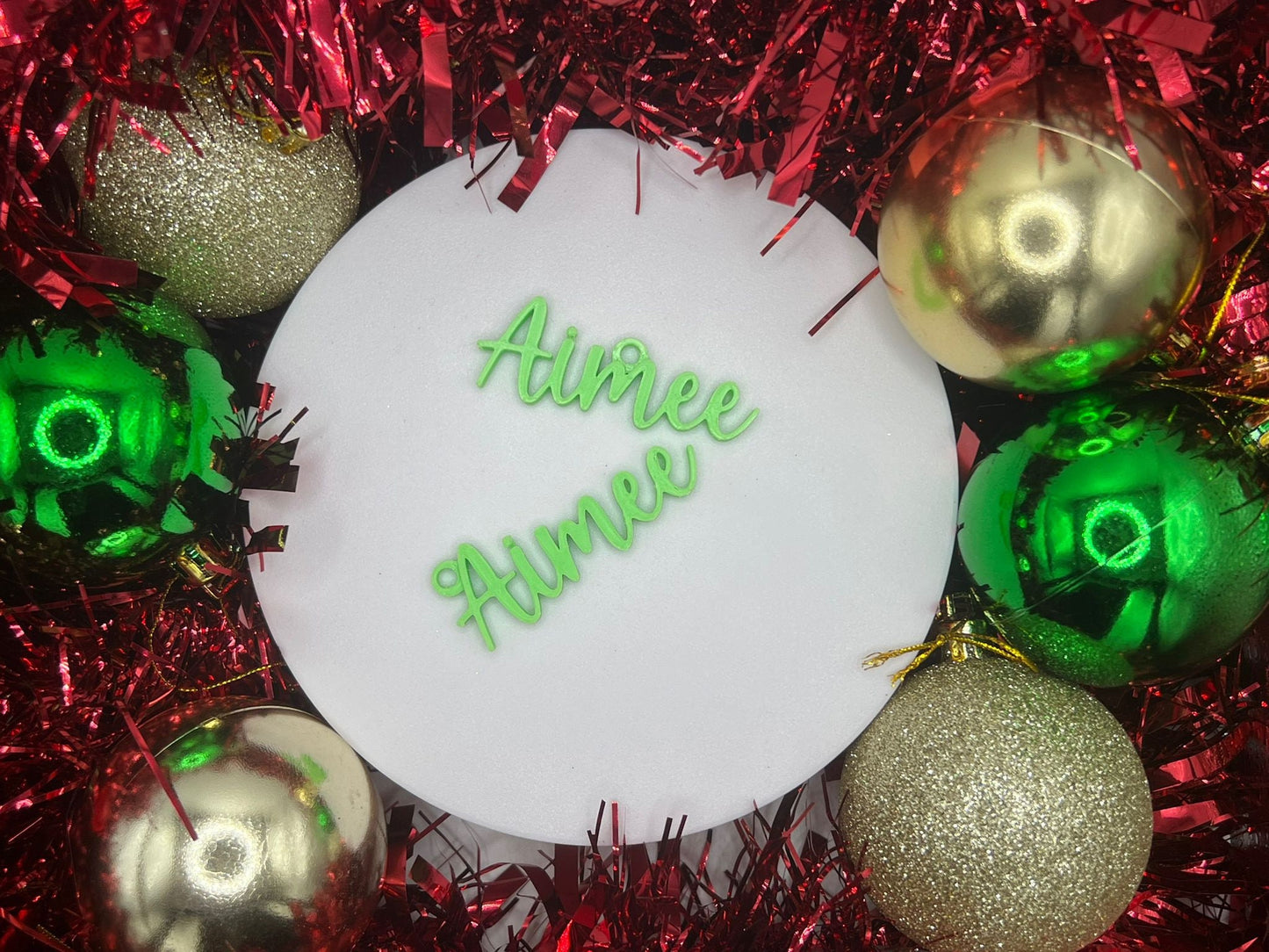 Personalised Name Decoration - Christmas Ornament - Xmas Tree Bauble