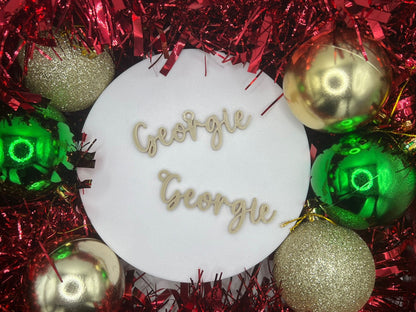 Personalised Name Decoration - Christmas Ornament - Xmas Tree Bauble