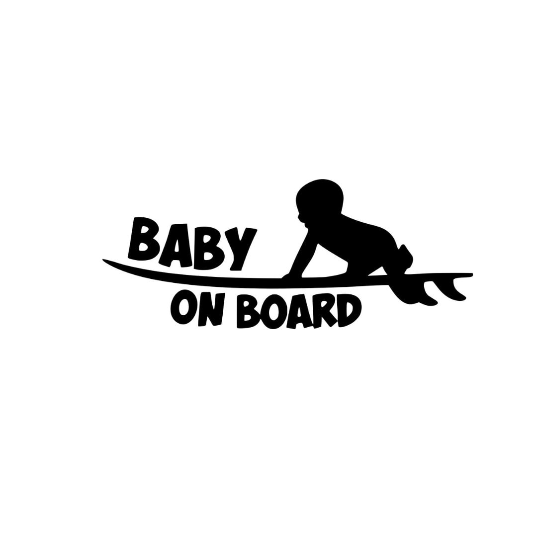 Baby on Board (surf) Vinyl Decal