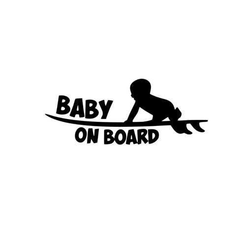 Baby on Board Sticker! (surf) - Vinyl Decal - Bumper Sticker - JCreateNZ