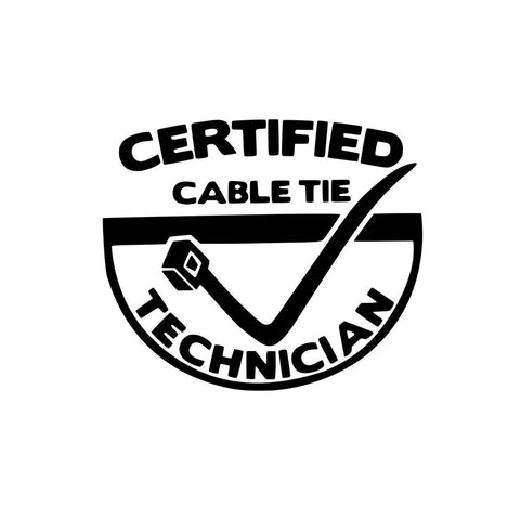 Certified Cable Tie Technician Sticker! - Vinyl Decal - Bumper Sticker - JCreateNZ