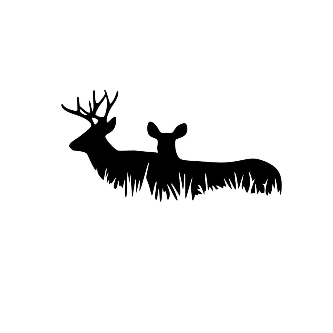 Deer Bush Vinyl Decal