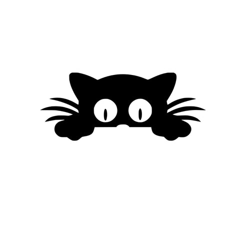Cat Peek Sticker! - Vinyl Decal - Bumper Sticker - JCreateNZ