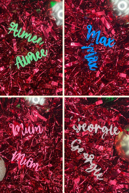 Personalised Name Decoration - Christmas Ornament - Xmas Tree Bauble