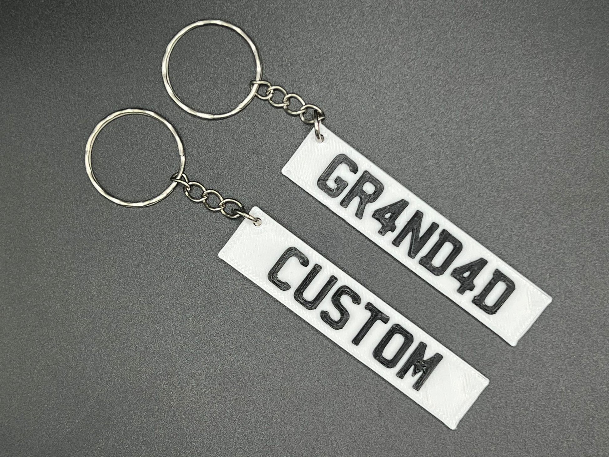 Key Ring Plastic Personalised 3D LED Number Plate Keyring - 7 - Foto 6